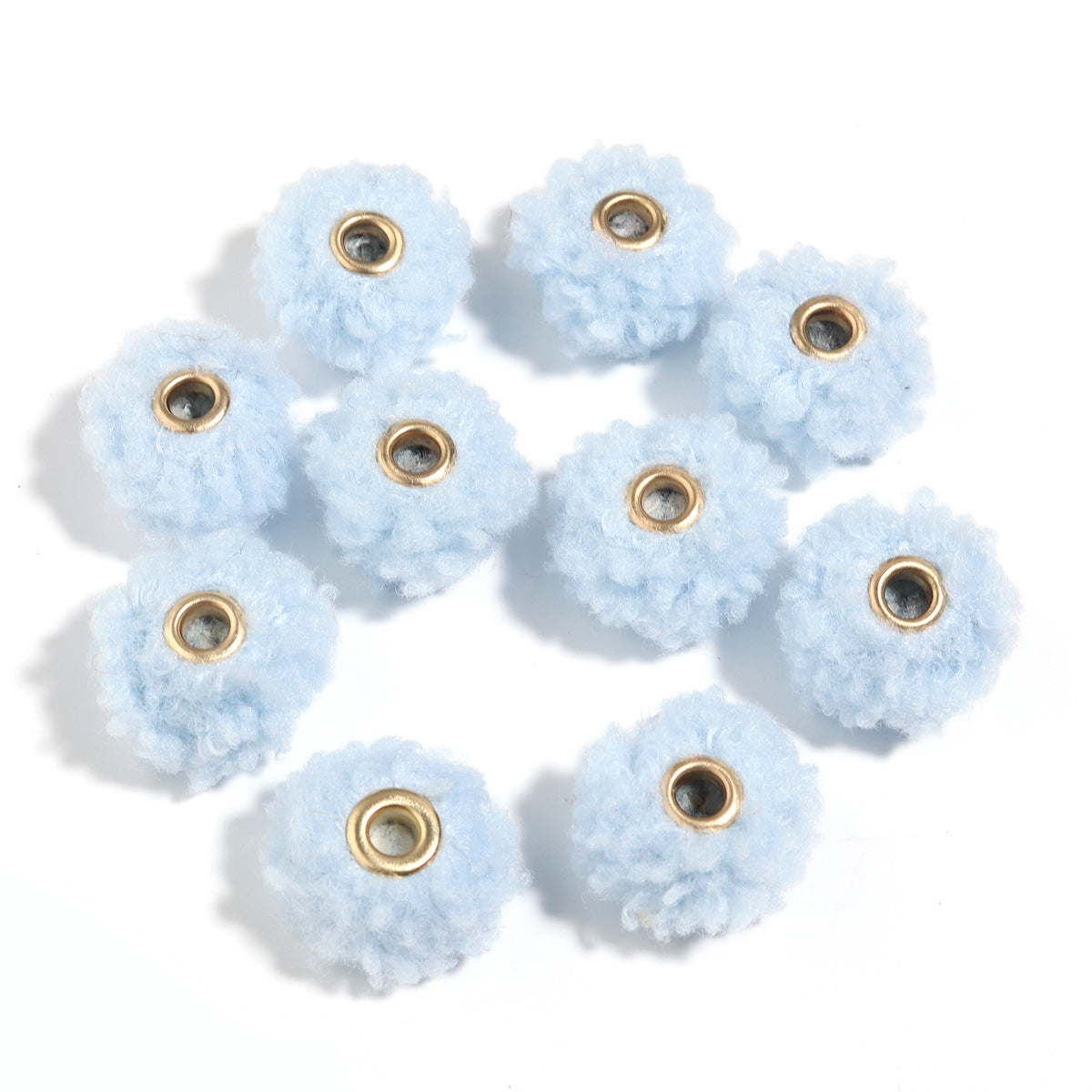 Wholesale 10pcs Colorful Fuzzy Spacer Beads